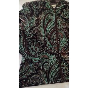 Sheri Martin NY Evening Jacket  Asian Collar Paisley‎ Sparkles Womens Fourteen